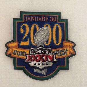 Super Bowl XXXIV Iron On Patch